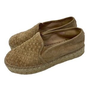 Sam Edelman Women Suede Slip On Espadrille Tan  Platform Platform Shoes Size 8.5